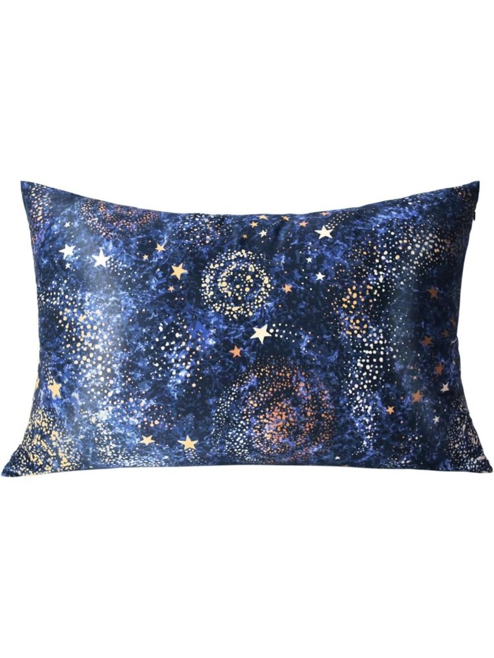 Luxurious Navy Blue Galaxy 22 Momme 100% Mulberry Silk Pillowcase, Queen Size